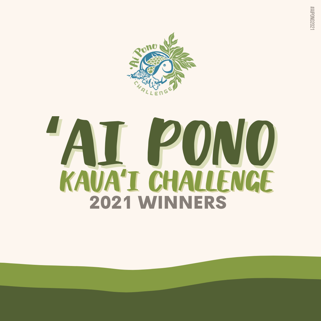Congratulations to our ʻAi Pono Kauaʻi Challenge 2021 Winners!