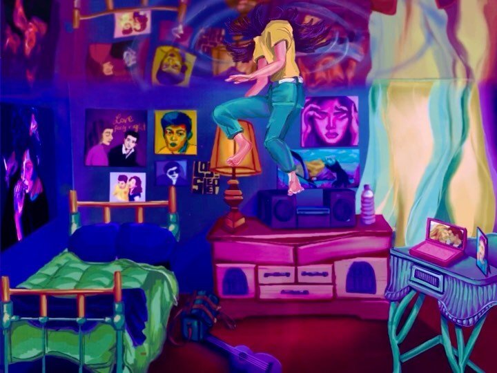 where did the time go? why does it feel like i don&rsquo;t know myself?
.
was captivated by @brettsphoto &lsquo;s underwater photos so i painted one! 🌊 .
song: never// @christi2n