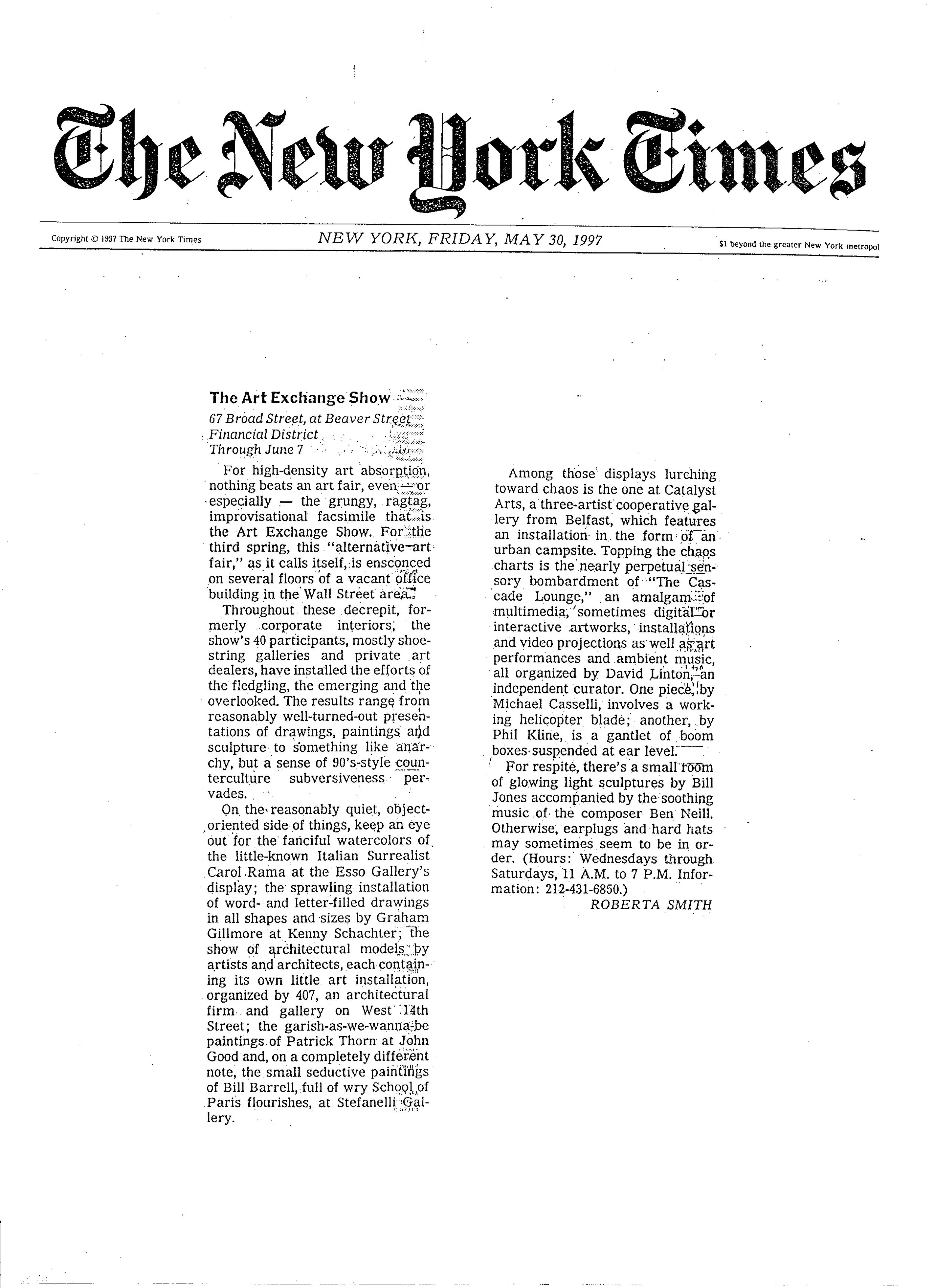 the new york times, 'art exchange show' 30:05:97.jpg