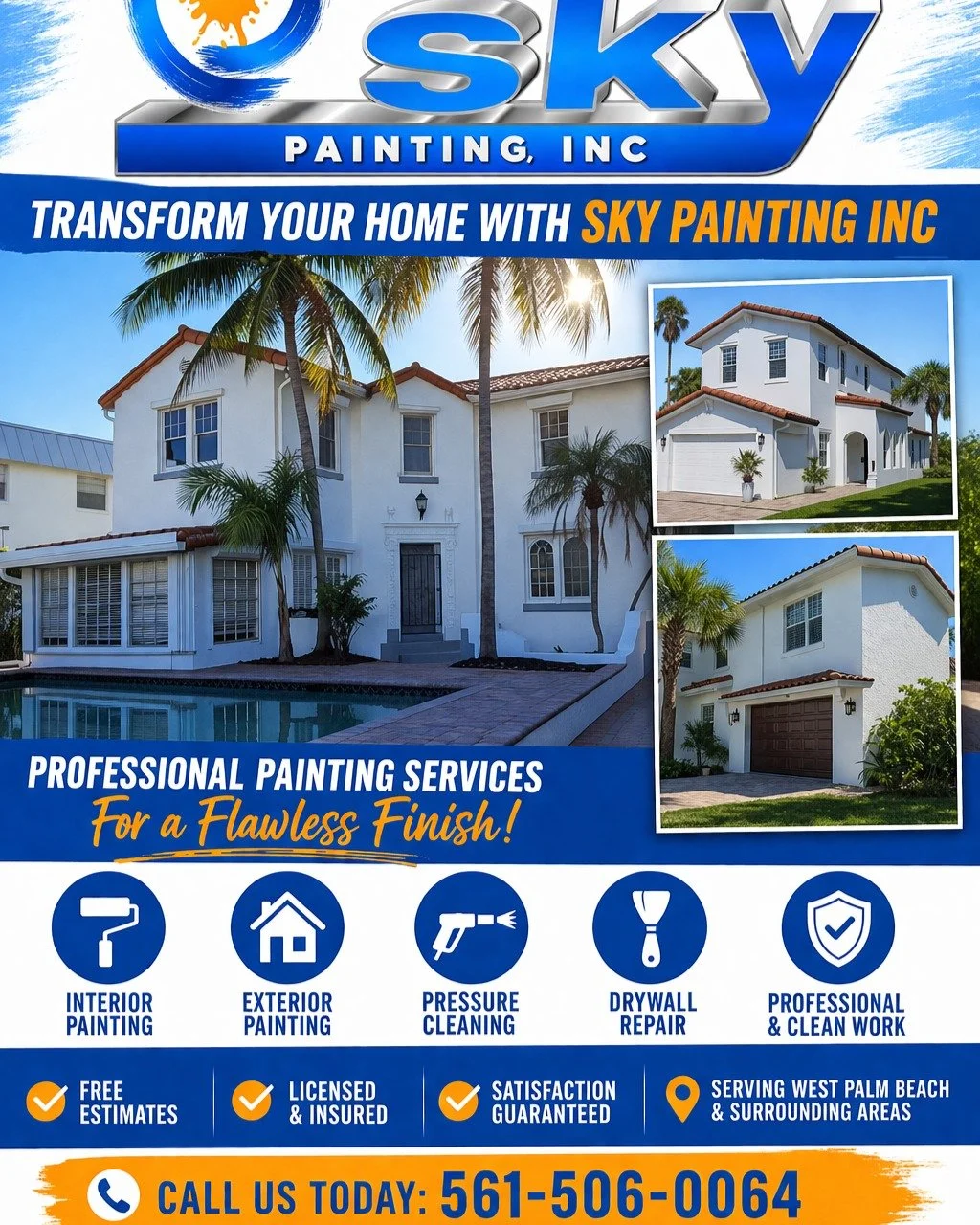 🚨 Transform Your Home with SKY PAINTING INC 🎨✨

Are you looking for a reliable, professional painting company in South Florida?

At Sky Painting Inc., we specialize in high-quality residential and commercial painting with flawless finishes and long