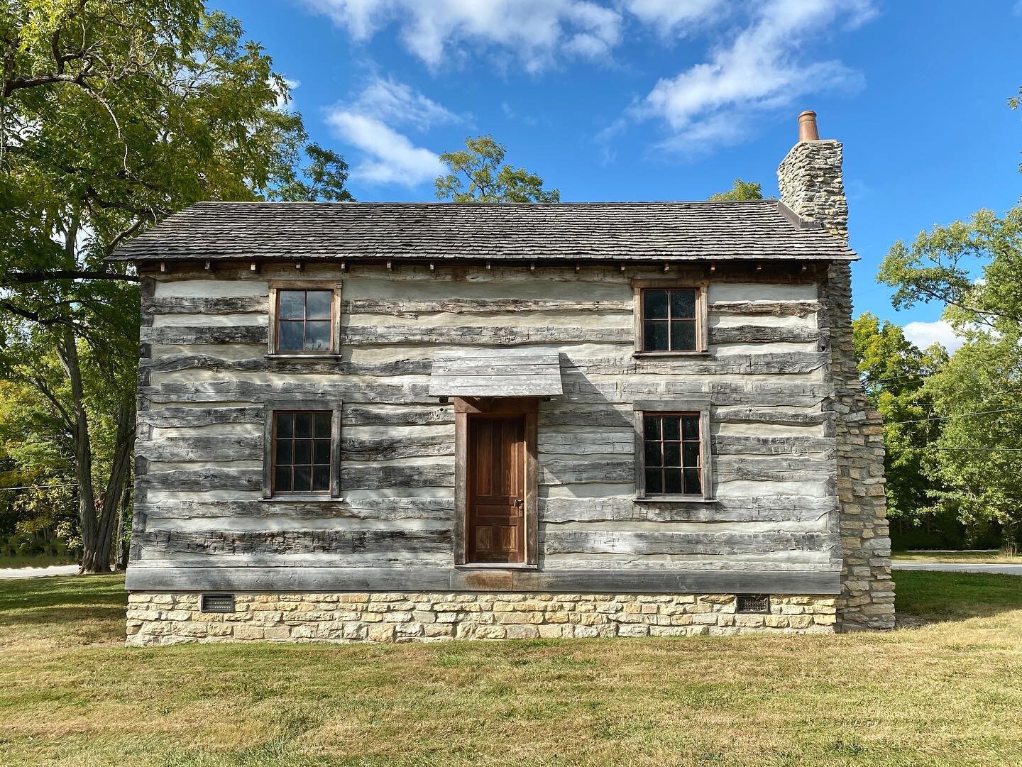 The Log House at Indian Mound Reserve c. Pre-1825
⠀
Located in Cedarville Township, this early 1800&rsquo;s cabin was uncovered underneath a house undergoing demolition by the Greene County Parks District, which was restored in 2015. Though early tax