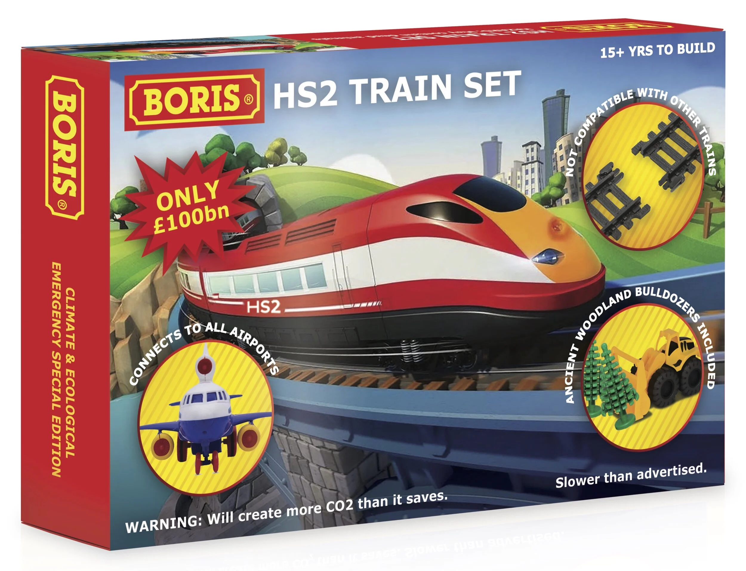 Boris Train Set - Direct Mailed to all MPs with the press ad, seed packet and a recently commissioned report by the Wildlife Trusts.