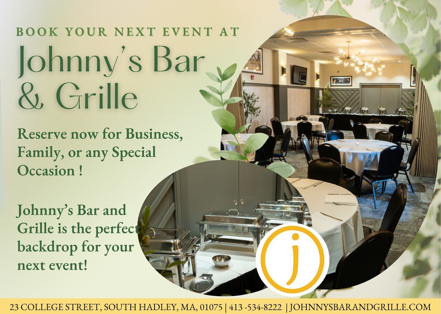 Celebrate with us at Johnny's Bar &amp; Grille 🌟✨ Let us turn your event into a celebration that sparkles! Contact us today😘 #JohnnysBarandGrille #BookNow