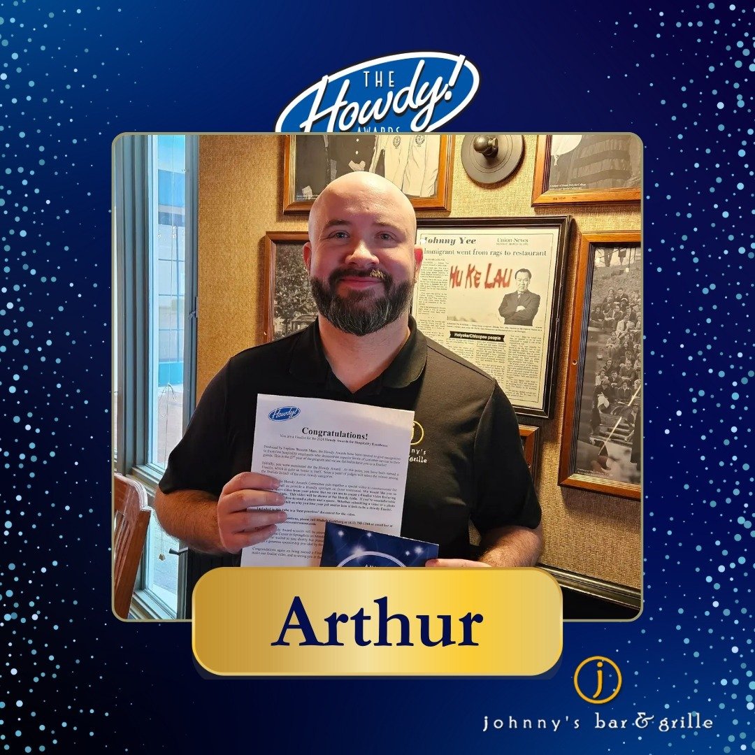 Say &quot;Howdy&quot; to our amazing Howdy Awards Finalist for 2024! ⭐ Arthur has been a part of our team since 2015. Known &amp; loved by all of our patrons, one evening with him will show you exactly why! Arthur always has a smile on his face, you 