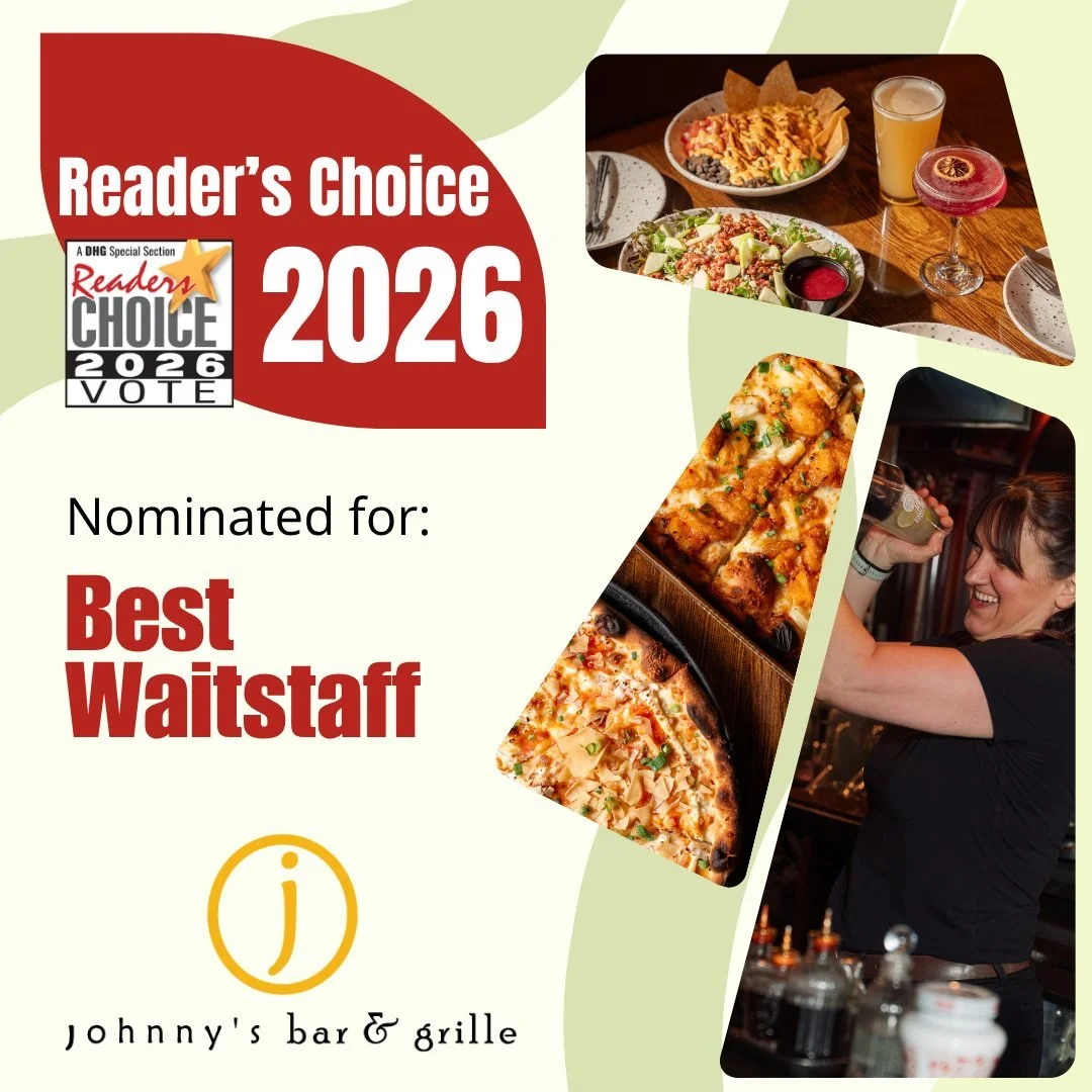 Great food starts with great people ❤️
Johnny&rsquo;s Bar &amp; Grille has been nominated for Best Waitstaff in the 2026 Gazette Readers Poll!
From familiar faces to friendly service, this nomination means so much to our team. If you&rsquo;ve had a g