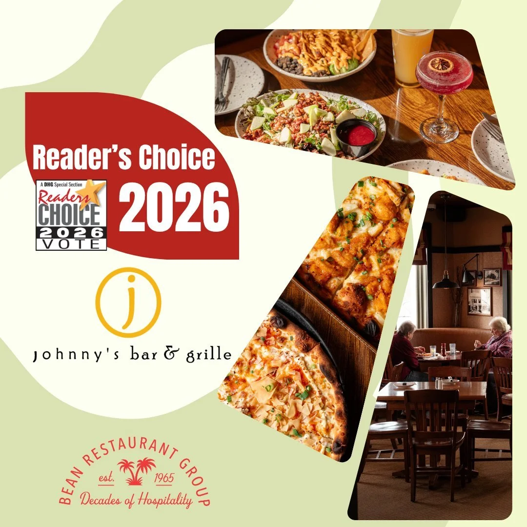 🎉 One more day to vote!
Reader's Choice voting ends tomorrow at 5 PM, and we're incredibly grateful to be nominated. If you've been meaning to vote, now's the time!
Thank you for supporting Johnny's Bar &amp; Grille and helping us do what we love ev