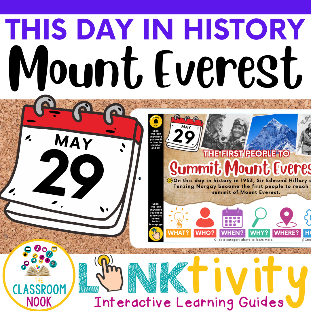 THIS DAY IN HISTORY LINKtivity®: May 29, 1953 - First Climbers to Summit Mount Everest