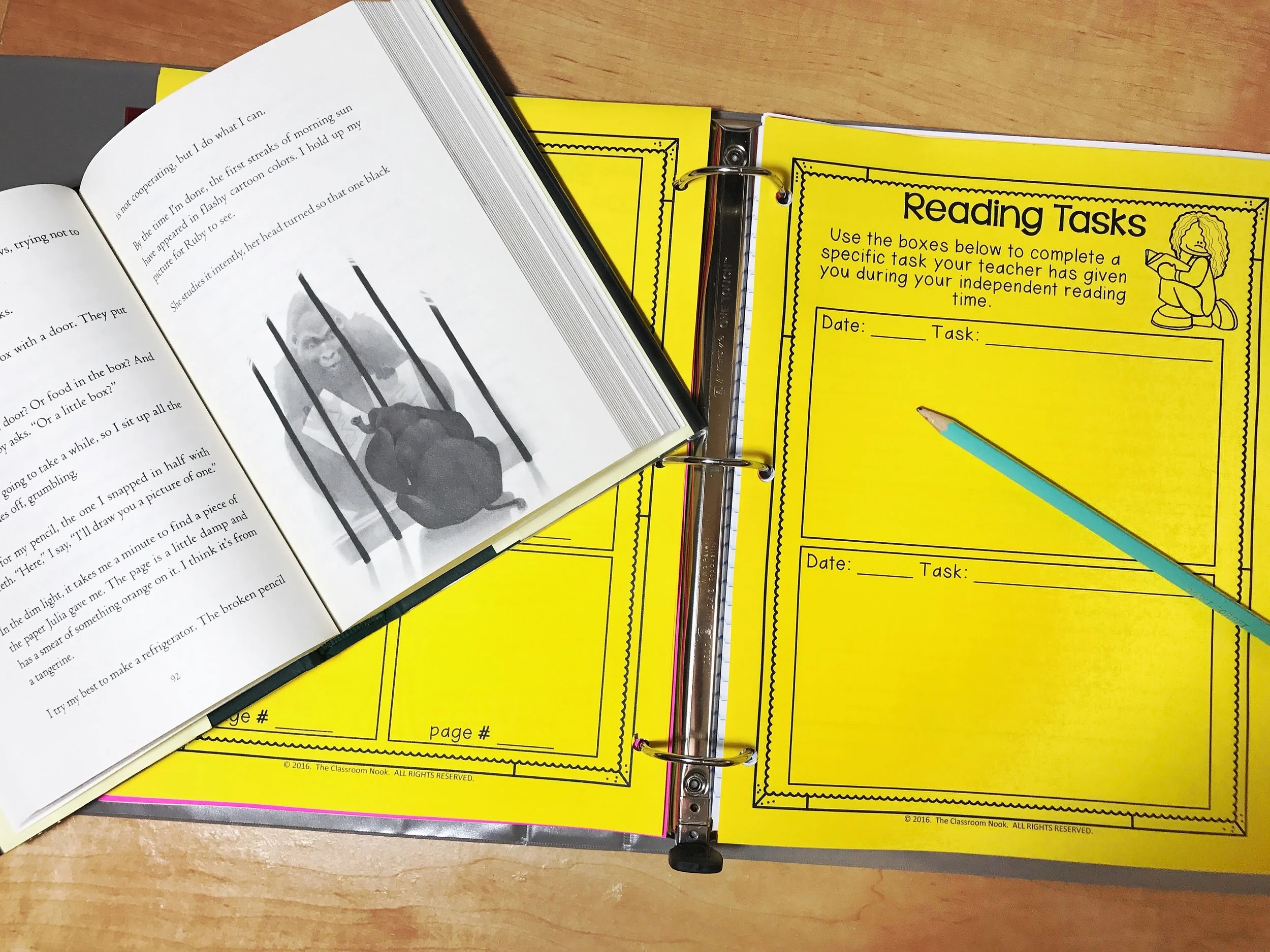 Students can make reading responses directly in their readers notebook