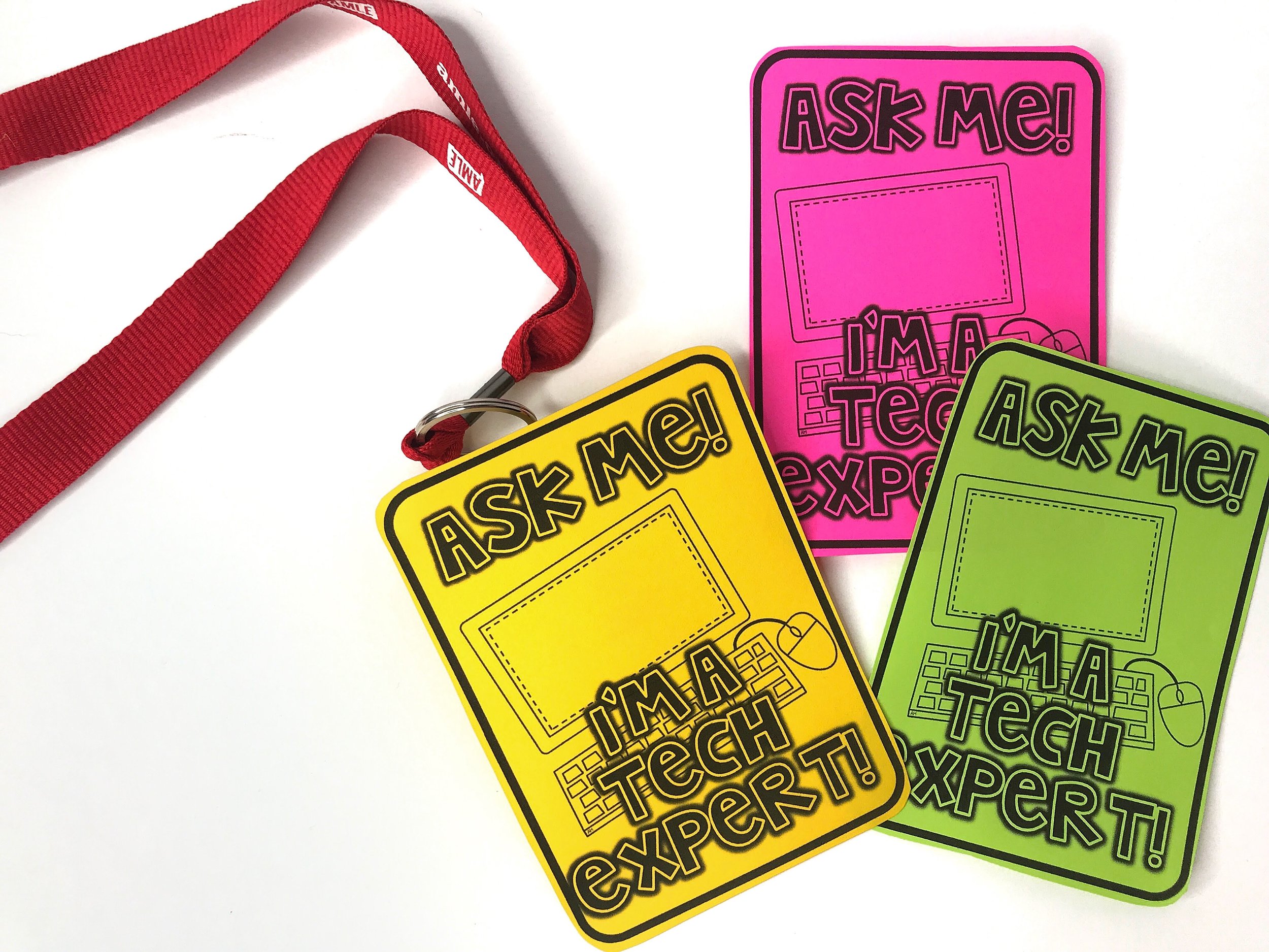 Appoint several tech-savy students to be your "Tech Experts" and help answer some basic tech questions from their classmates. Give them a special badge so that other students can easily identify them