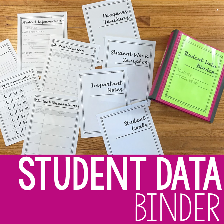 How to Set Up a Simple Student Data Binder — THE CLASSROOM NOOK