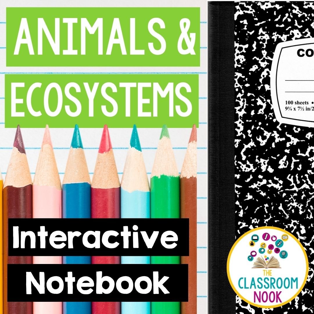 Animals Interactive Notebook - Classification, Life Cycles, Food Chains, Ecosystems, Adaptations & MORE