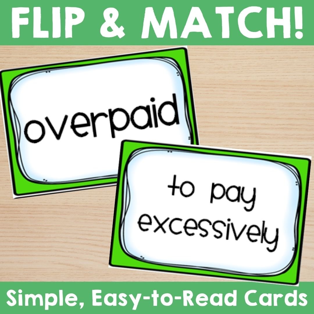Prefix Memory Center Game (pre-, over-, mis-) Vocabulary & Word Work