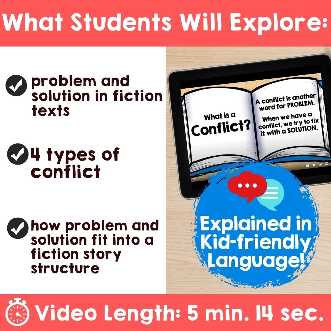 VIDEO: Problem (Conflict) & Solution in Fiction Texts (Reading Skills)