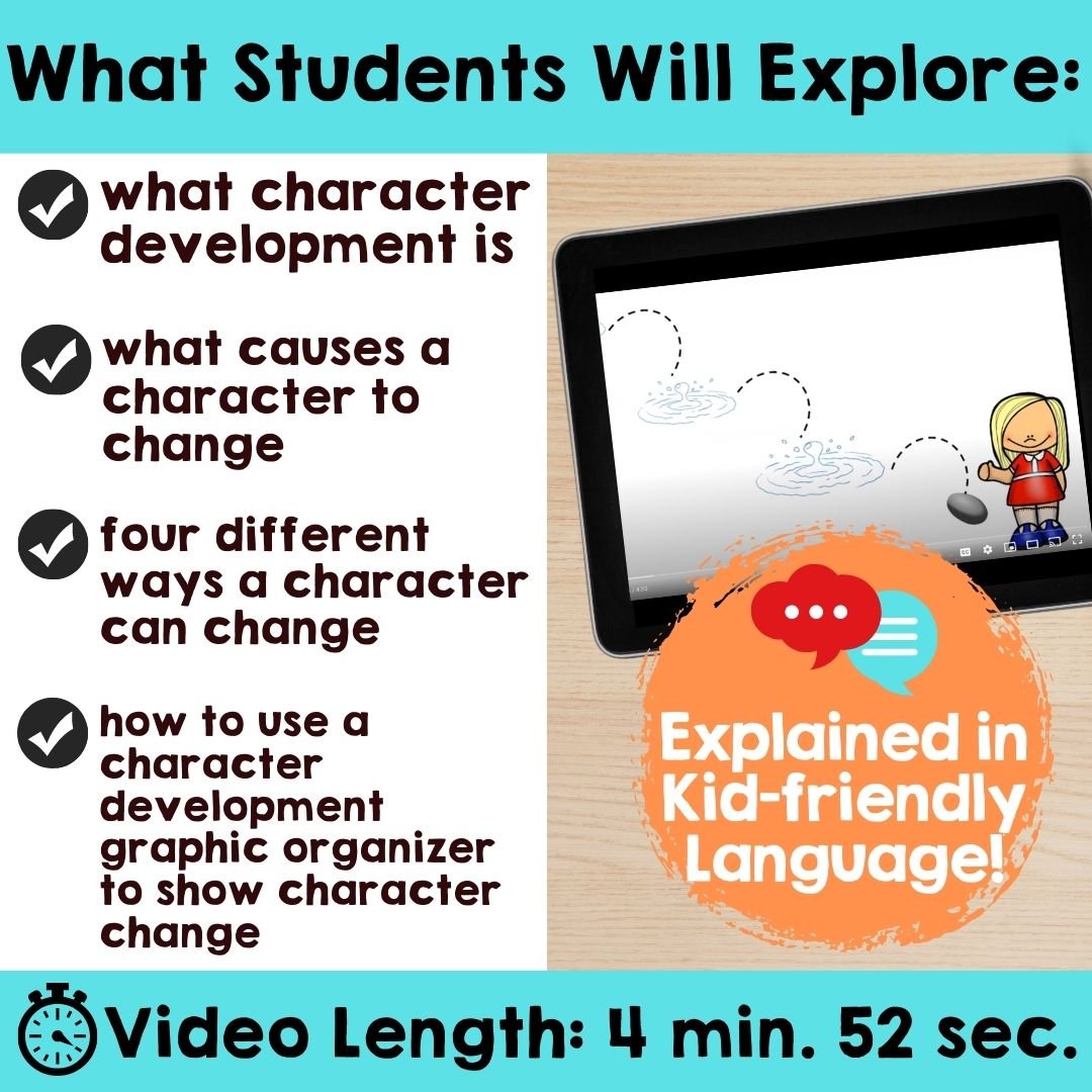 VIDEO: Character Development & Change in Fiction (Reading Skill Instruction)