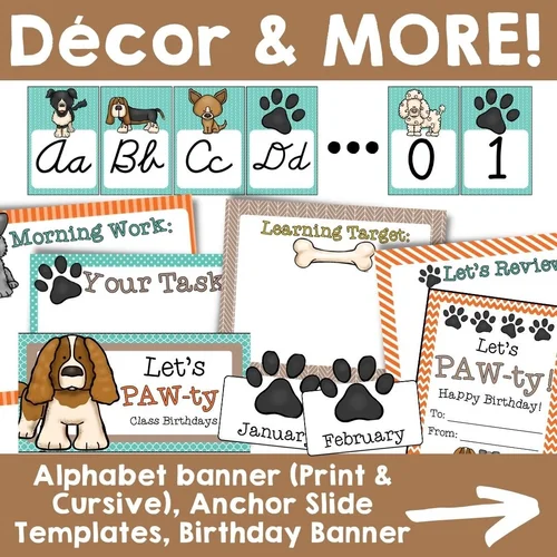 Dog Theme: Classroom Décor Bundle for Back to School — THE CLASSROOM NOOK