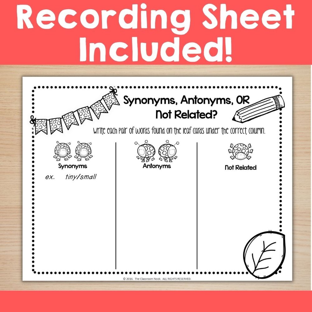 SYNONYMS AND ANTONYMS: TEACHING AND LEARNING RESOURCES - BUNDLE