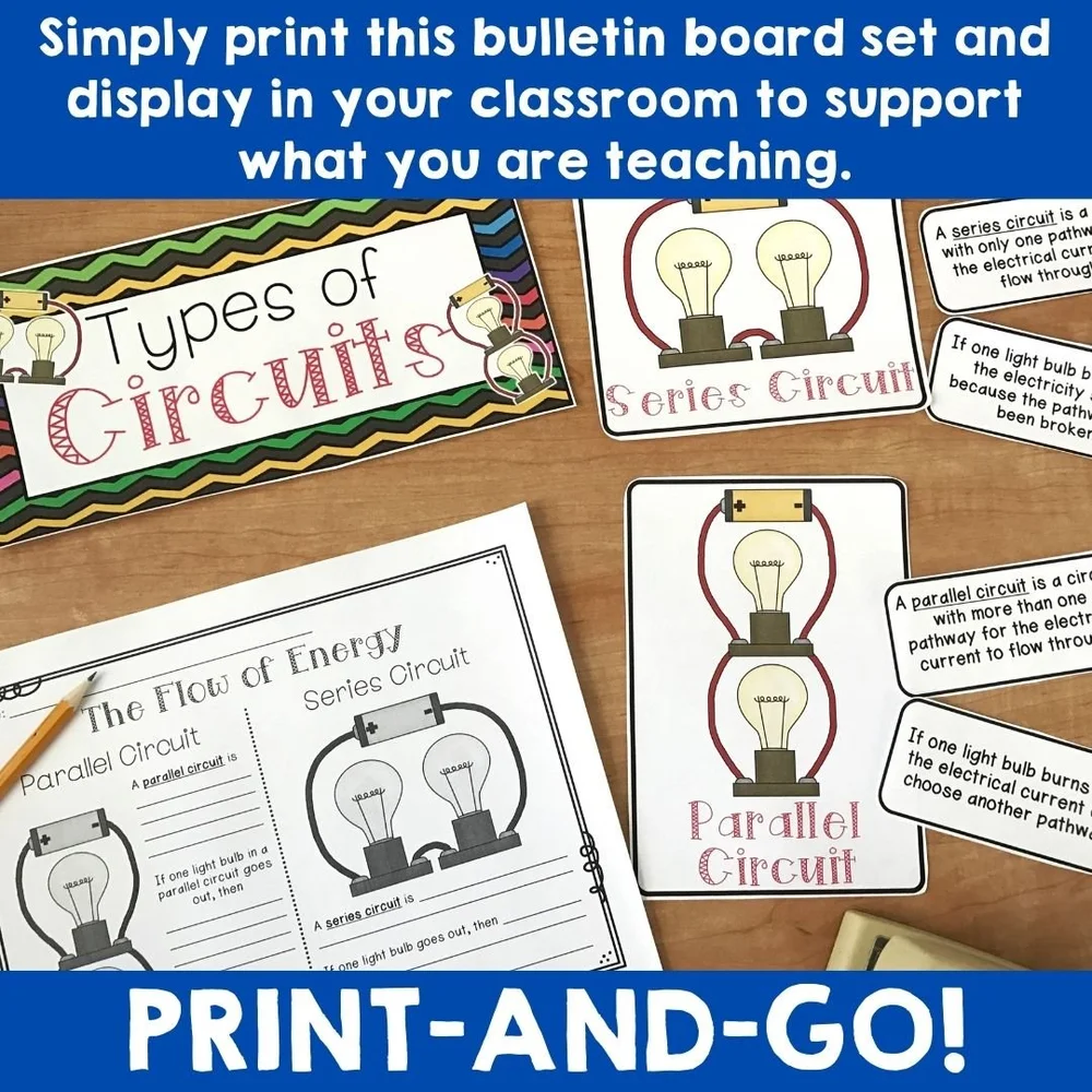 Electricity Bulletin Board (+ worksheets): Circuits, Conductors/Insulators,  MORE — THE CLASSROOM NOOK