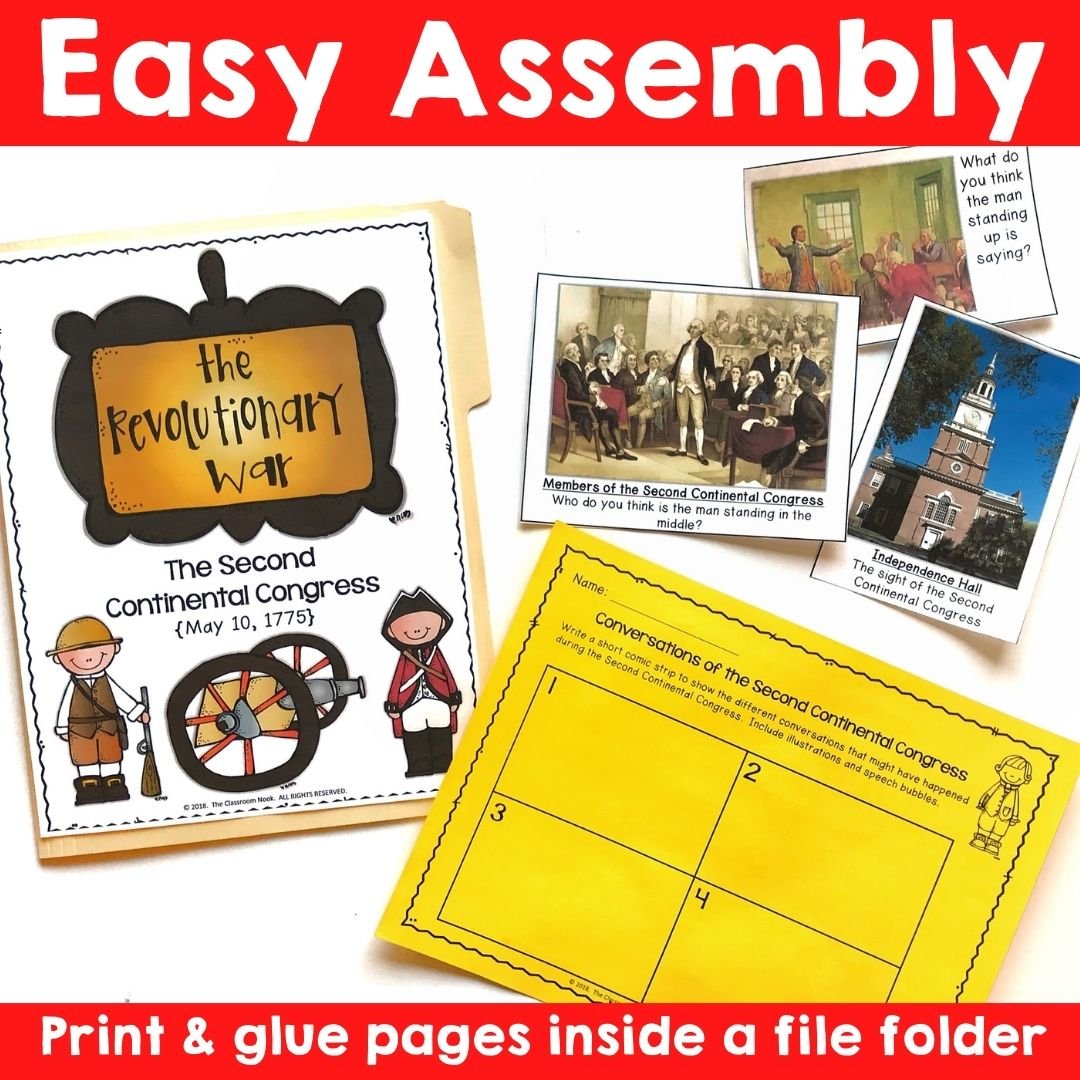 Social Studies File Folder Centers: Events & Battles of The American Revolution
