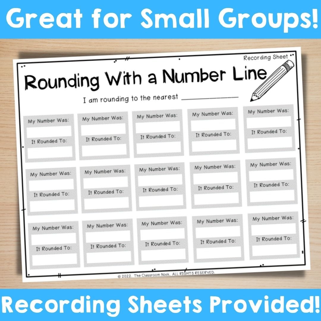 MATH CENTER GAME: Rounding With a Number Line (Up to Ten-Thousands)