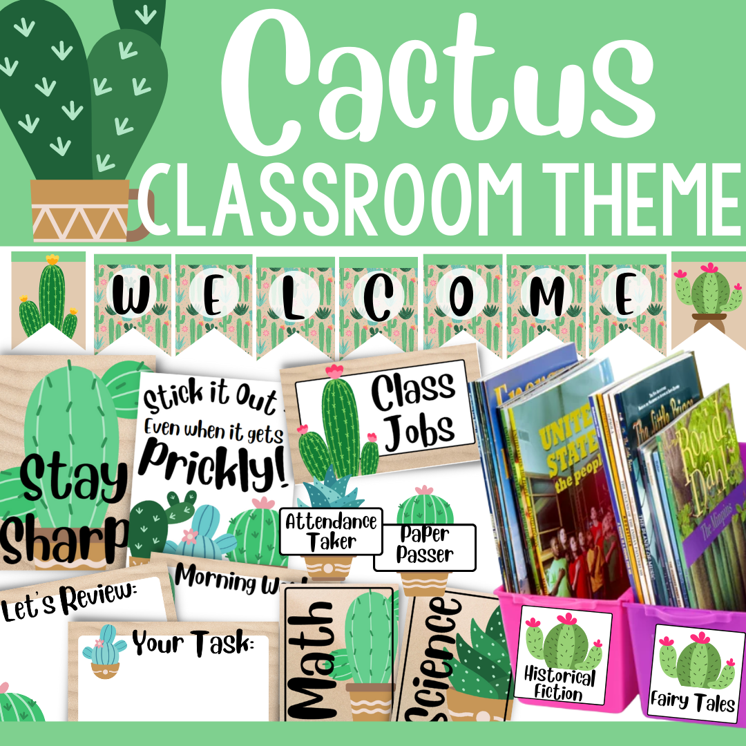 Cactus Classroom Decor Bundle | Classroom decor, Middle school science  classroom, Classroom themes