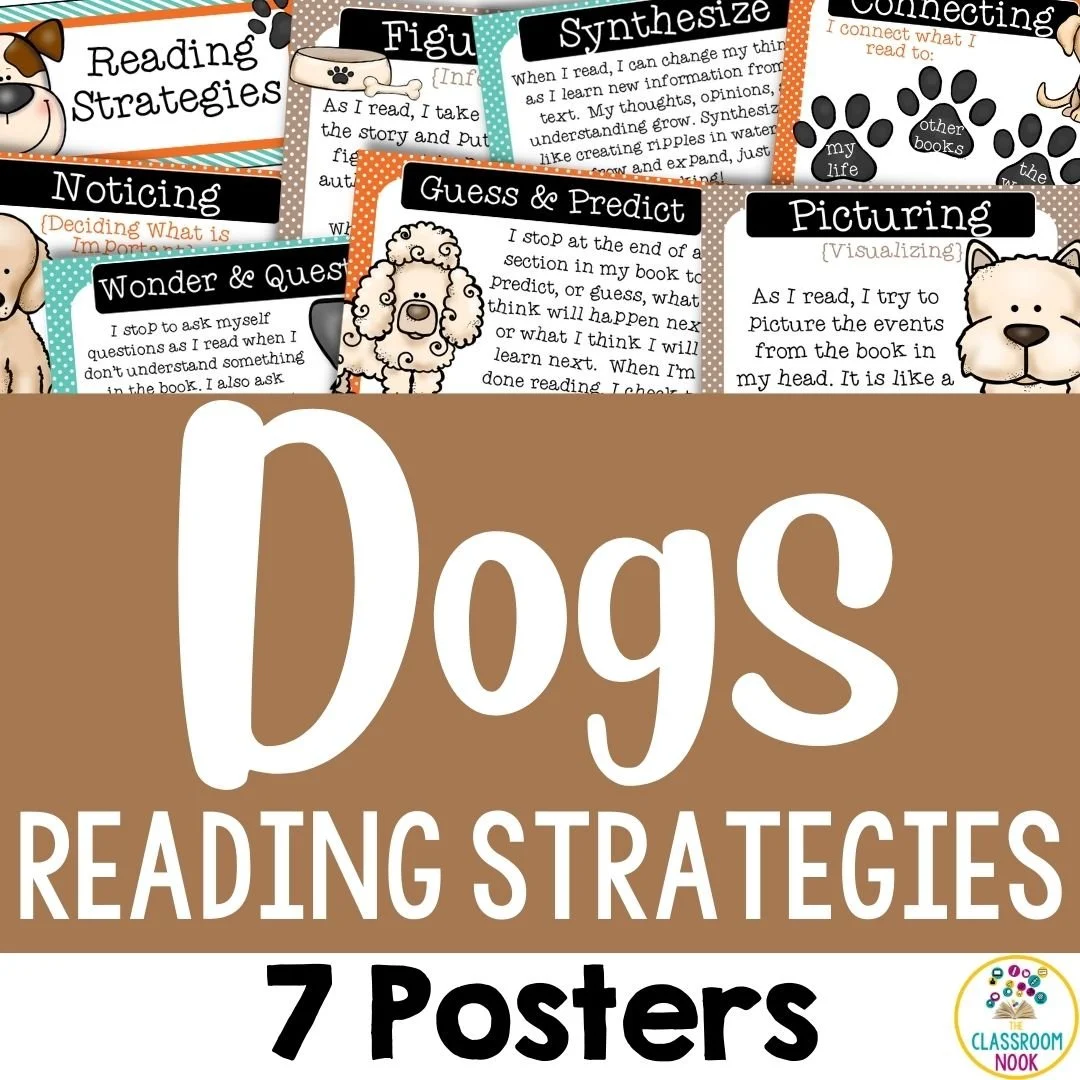Dog Theme Reading Strategy Posters — THE CLASSROOM NOOK