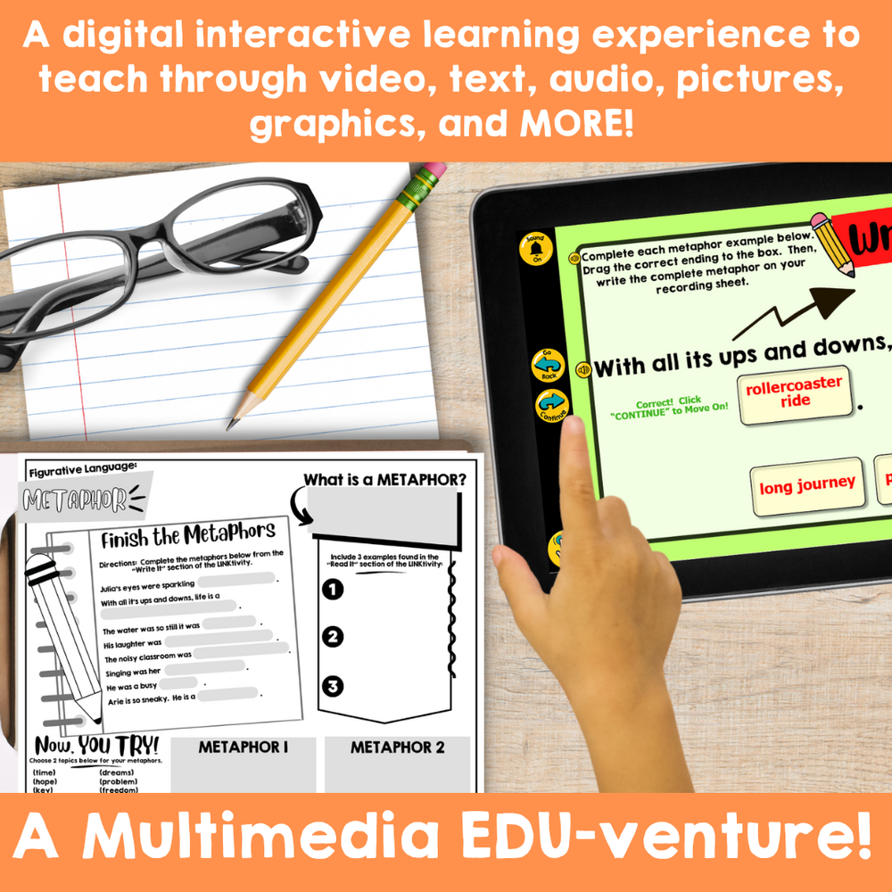 Figurative Language for Kids! Teaching Alliteration (LINKtivity Digital ...