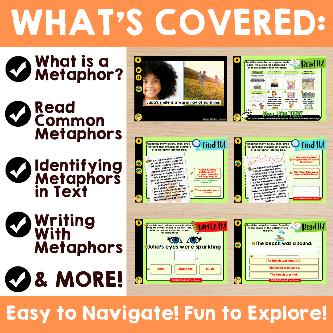 Figurative Language for Kids! Teaching Alliteration (LINKtivity Digital ...