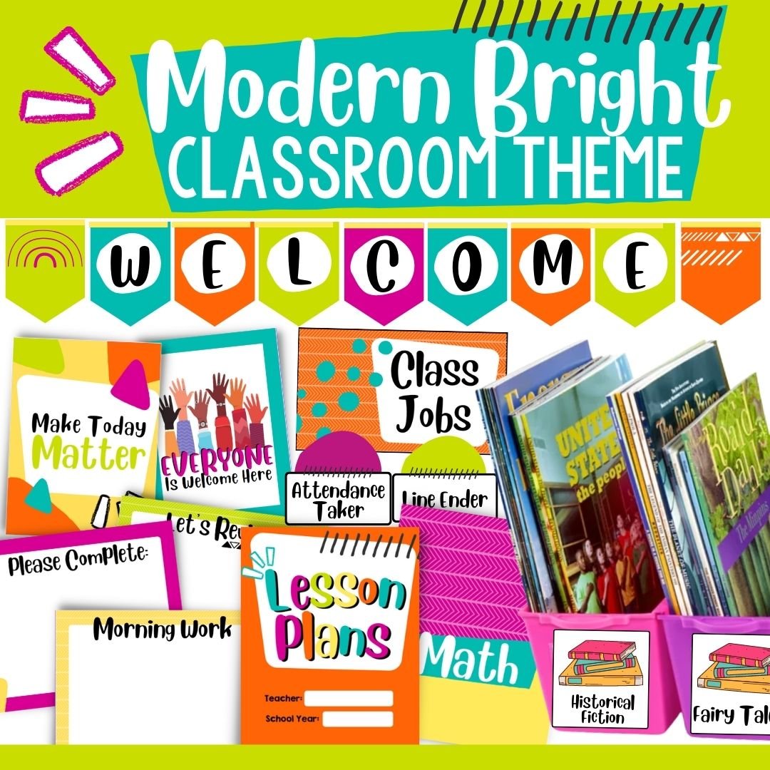 Modern Bright Colored Classroom Theme