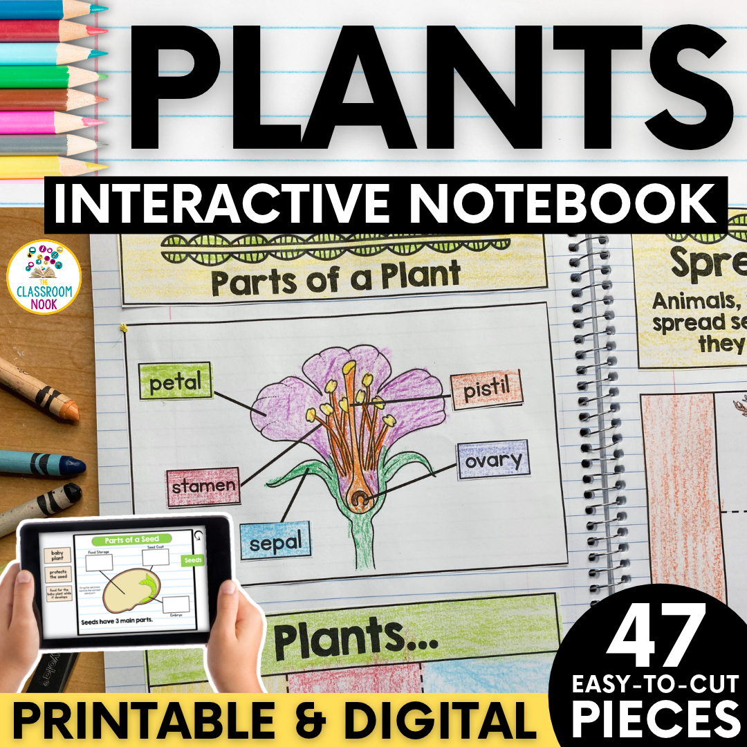 Plants Interactive Notebook - Classification, Life Cycle, Seeds, Pollination & MORE