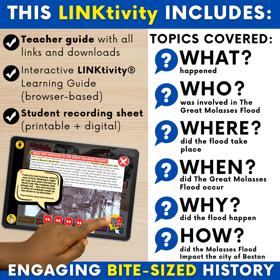 THIS DAY IN HISTORY LINKtivity®: January 15, 1919 - The Great Molasses Flood