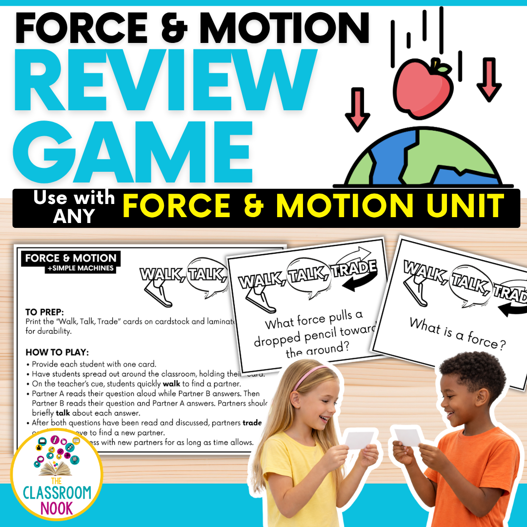 Force Motion REVIEW GAME: Push Pull Gravity Friction Potential Kinetic Energy