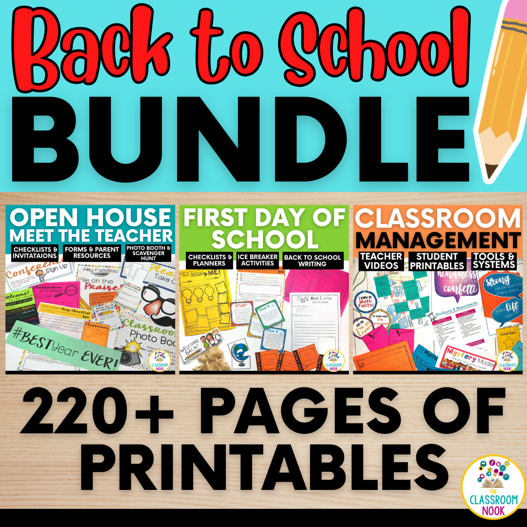 Back to School Survival Kit: First Day, Open House, Classroom Management: BUNDLE