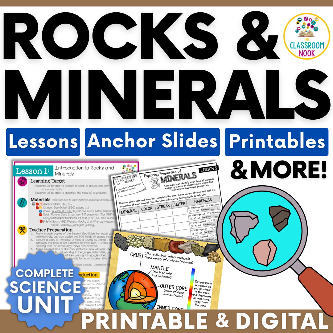 Rocks & Minerals: Types of Rocks, Rock Cycle, Mineral Properties, Fossils, MORE!