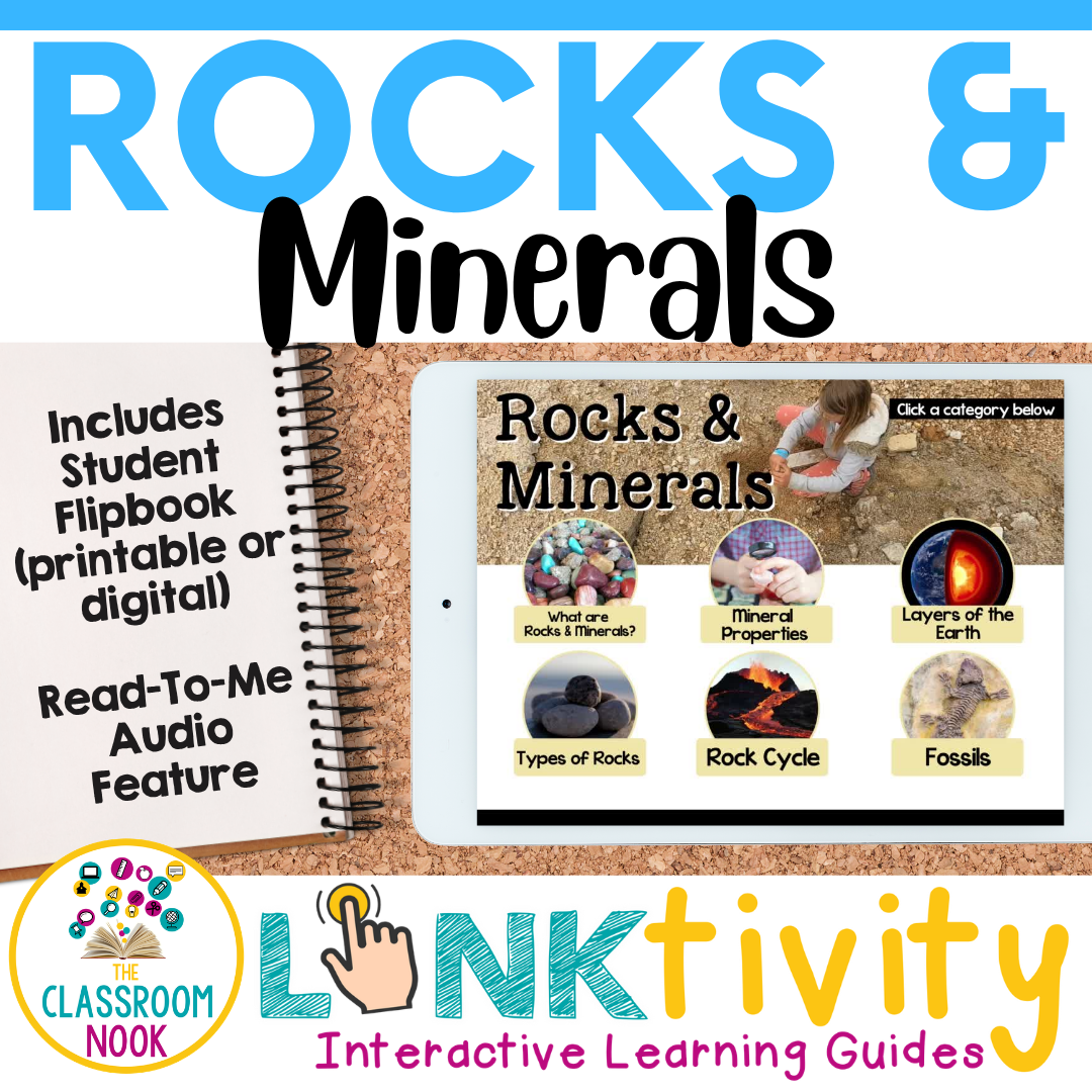 Rocks & Minerals LINKtivity®- Mineral Properties, Types of Rocks, Rock Cycle
