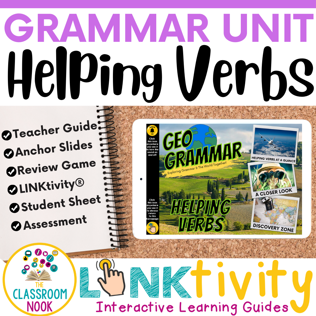 3rd Grade Grammar Activities: HELPING VERBS (LINKtivity® + Mini-Unit) (Copy)