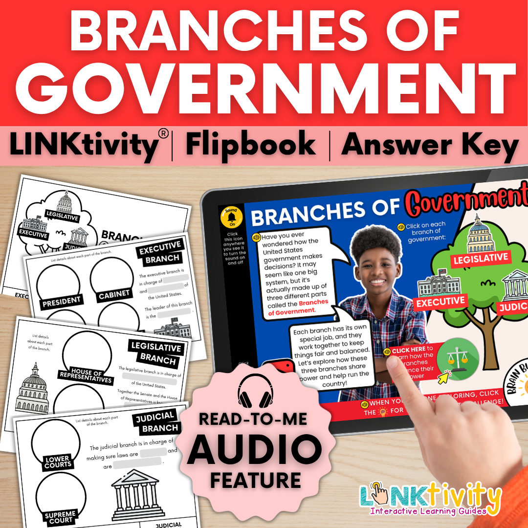 Branches of Government LINKtivity® (Legislative, Judicial, Executive)