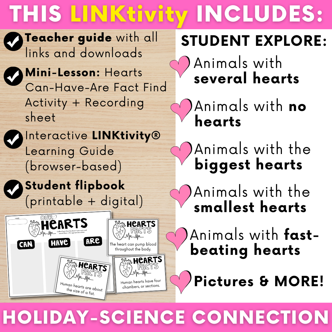 Animal Hearts LINKtivity® (Perfect for Valentine's Day, Animal Lessons, & MORE!)