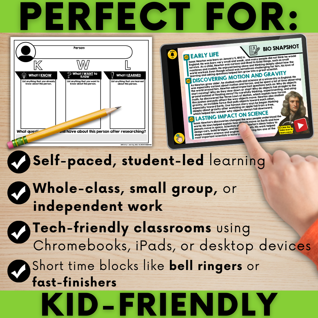 Isaac Newton LINKtivity® (Digital Biography Activity | Research Project)