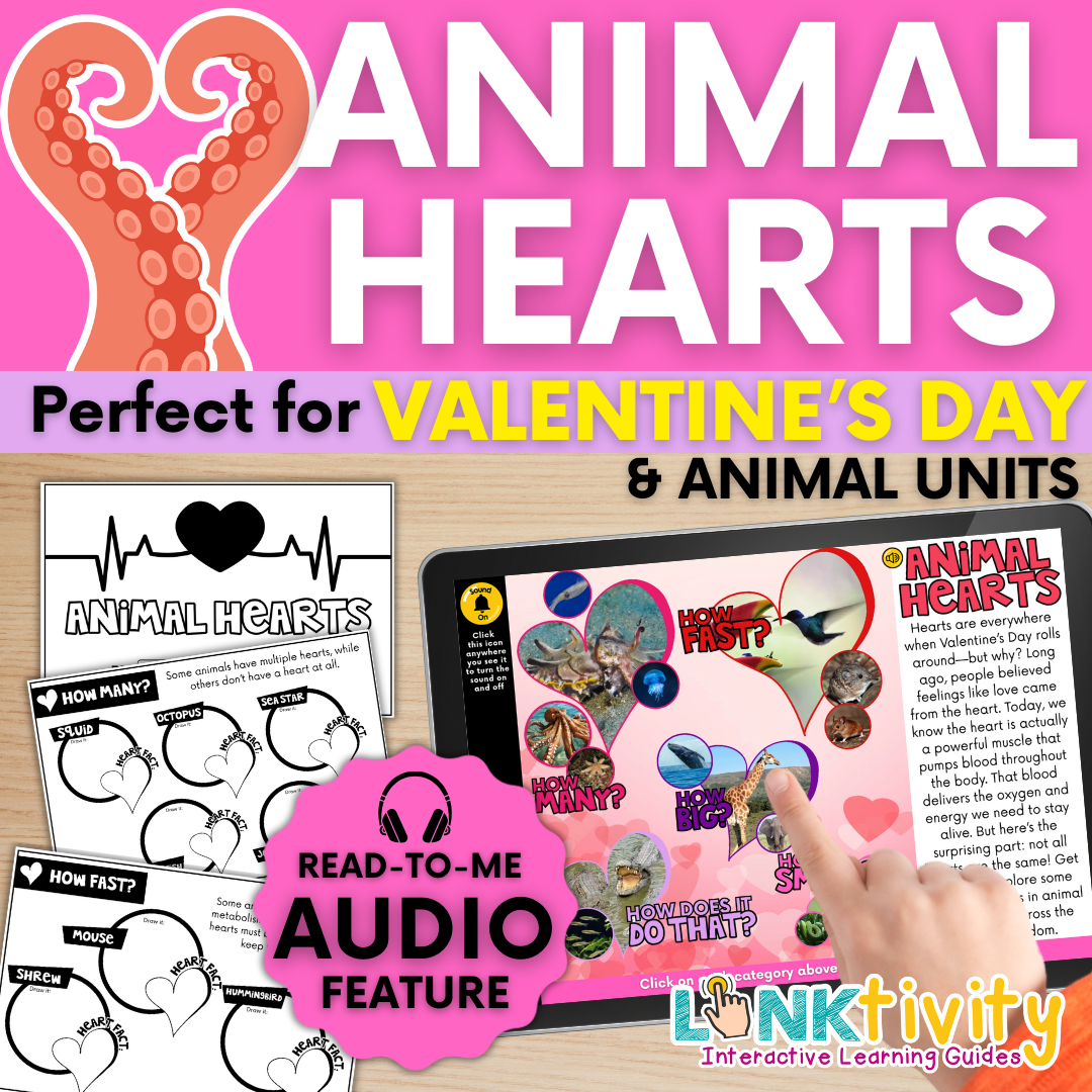 Animal Hearts LINKtivity® (Perfect for Valentine's Day, Animal Lessons, & MORE!)
