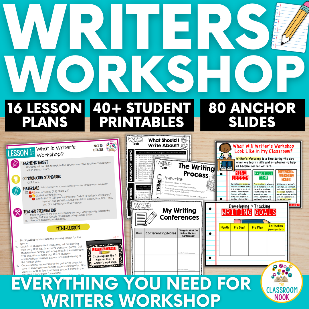 Launching Writer's Workshop - Lessons, Activities for Upper Elementary Students