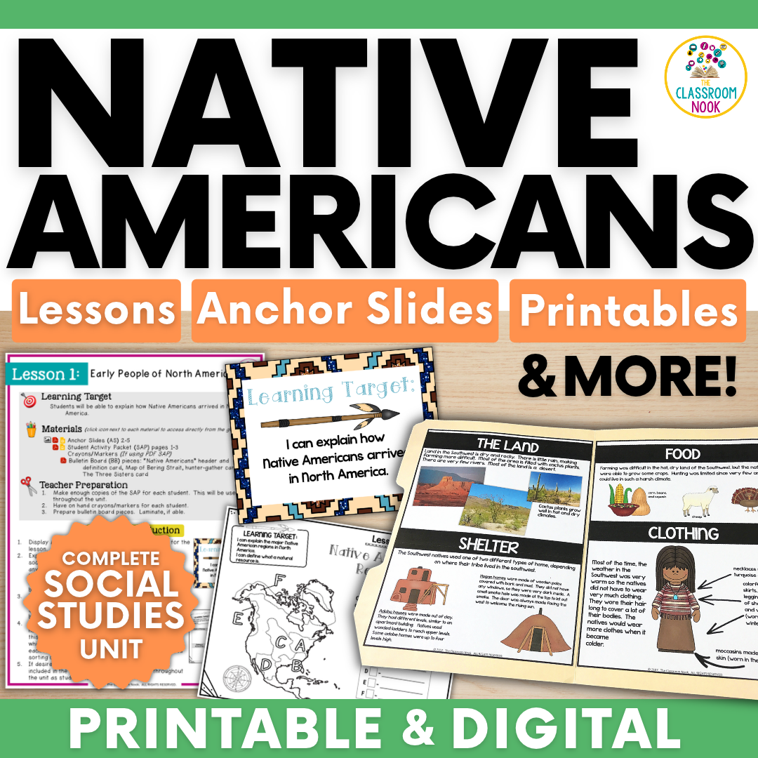 Native Americans: Regions, European Influence, Tribe Study, Legends, & MORE