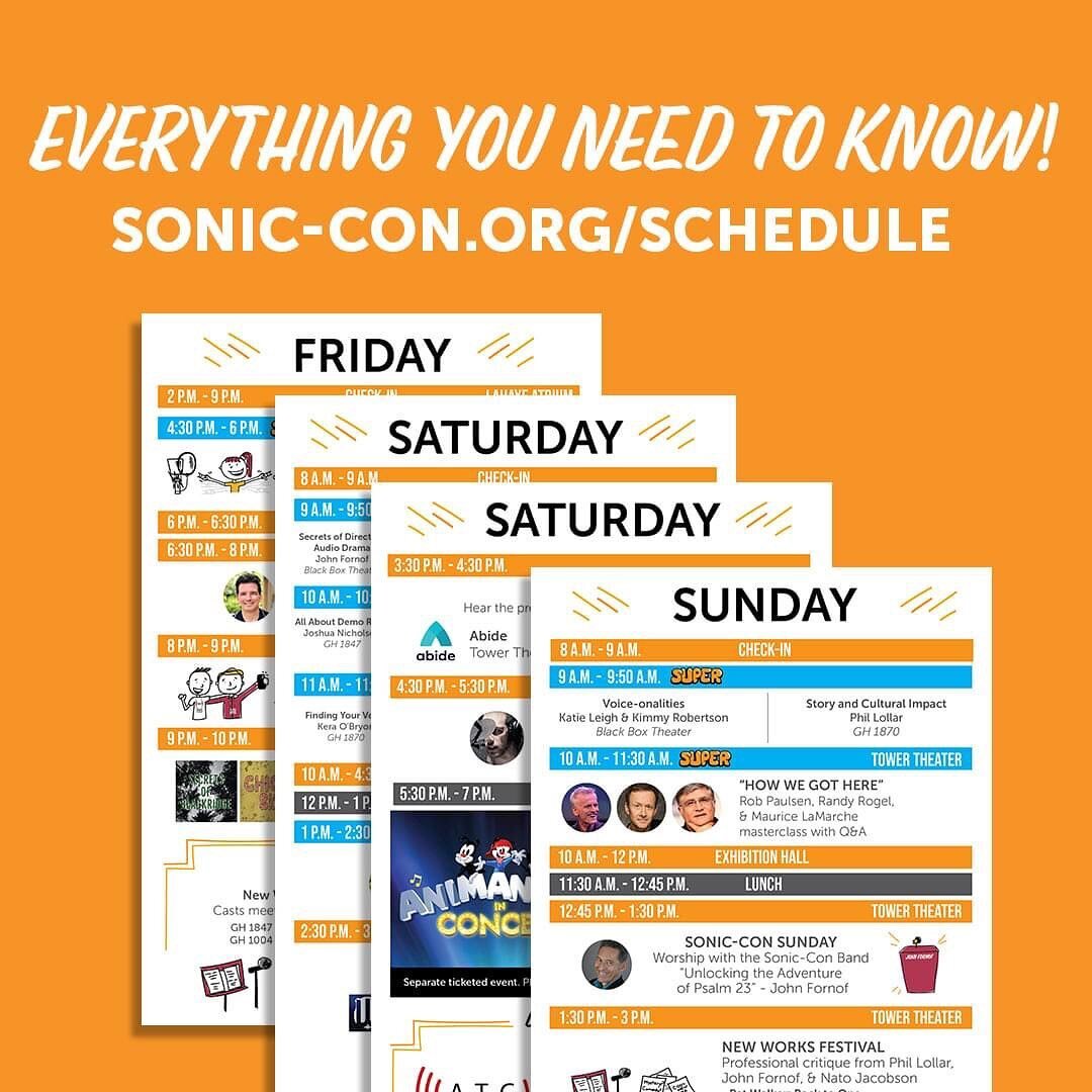 Sonic-Con's detailed schedule is up, as well as directions, check-in info, and more! Check out sonic-con.org/schedule for everything you need to know 😎 We are 3 days away, people!!
#soniccon2021 #soniccon #getexcited #schedule