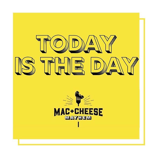 WE MADE IT! TODAY IS THE DAY! Come Hungry &amp; Ready to Eat!

@maccheesemayhem 
Today!
Saturday, January 25, 11:00am &ndash; 8:00pm
Morristown Armory
430 Western Ave, Morristown, NJ

17 Mac &amp; Cheese vendors offering over 50 varieties of your fav