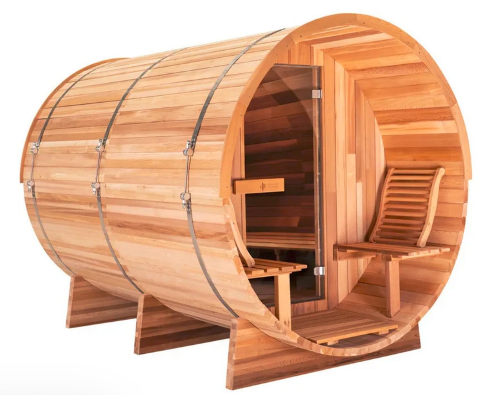 8' Red Cedar Sauna with Porch