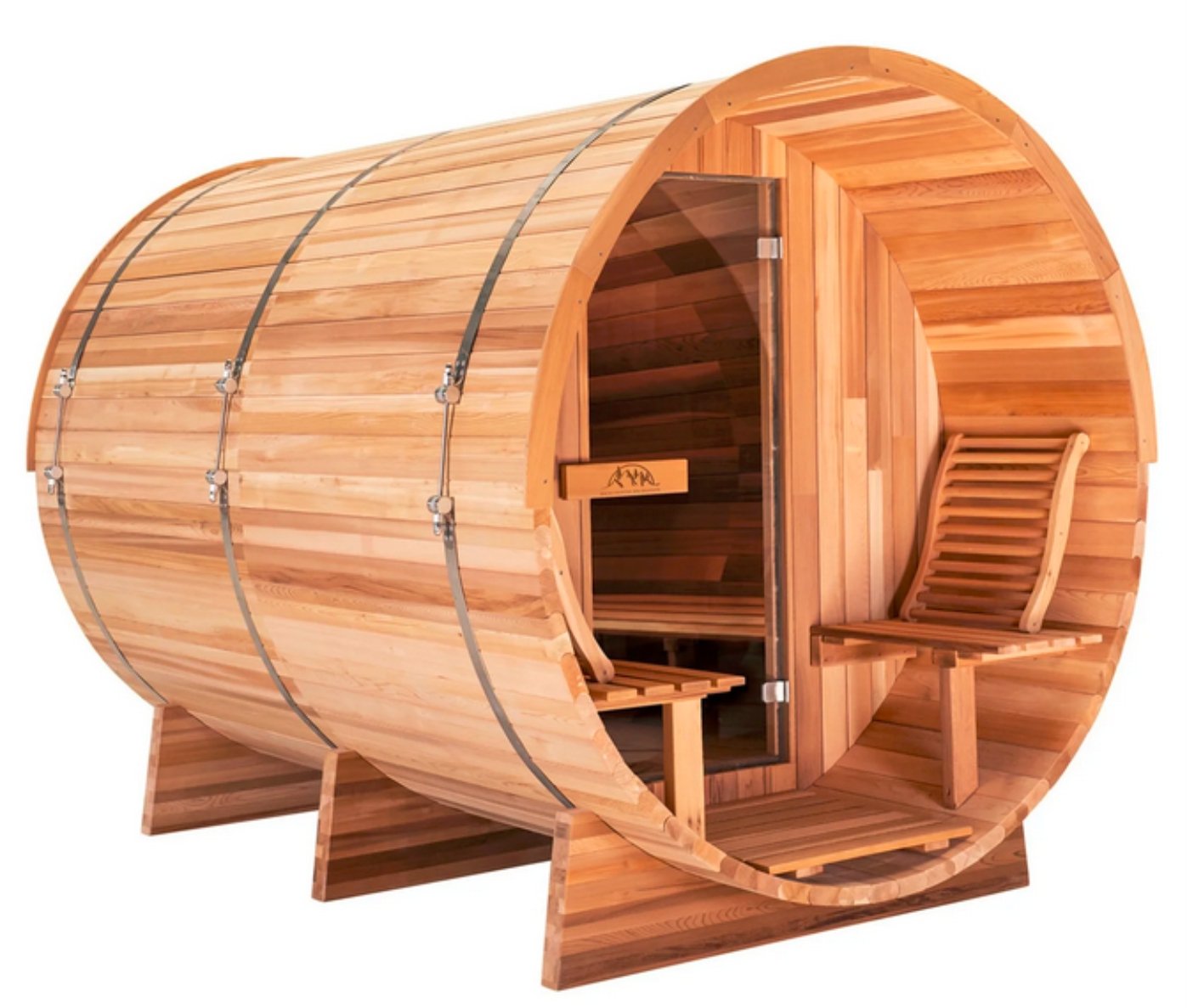 8' Red Cedar Barrel with Porch