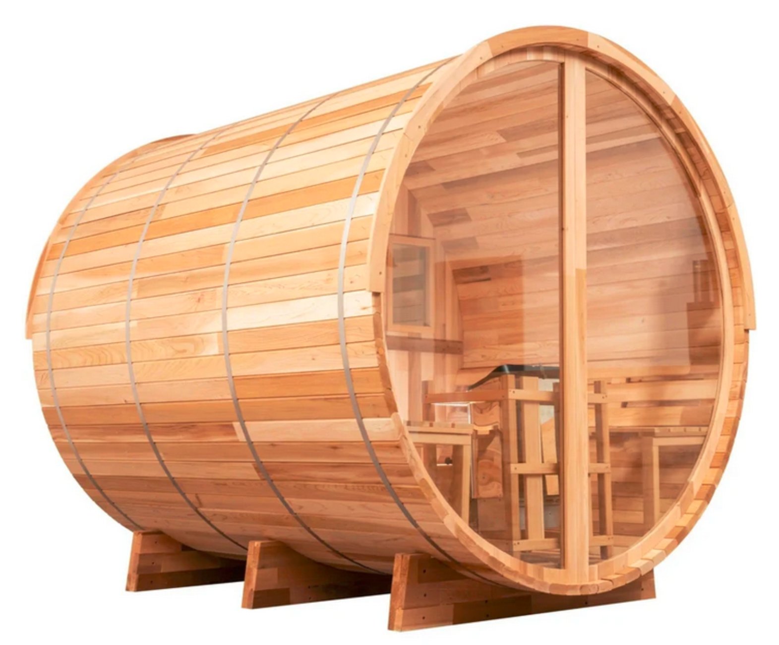 8' Red Cedar Scenic View Sauna
