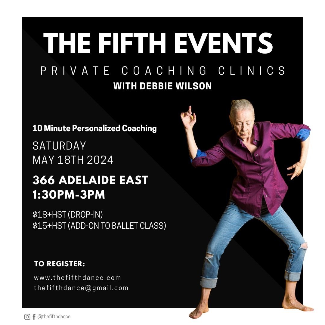 NEW.. Private Coaching Clinics with Debbie! 🩰

An opportunity to learn from Debbie Wilson herself and one that many have asked for over the years!

These individual 10-minute-long private sessions with Debbie Wilson are meant to help you find a func
