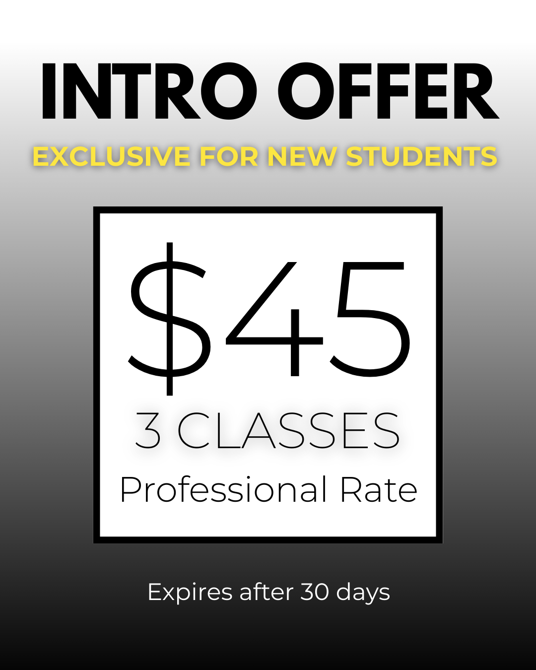  Professional Rates are reserved for professional dancers, post-secondary students enrolled in a dance program and ACTRA members. 