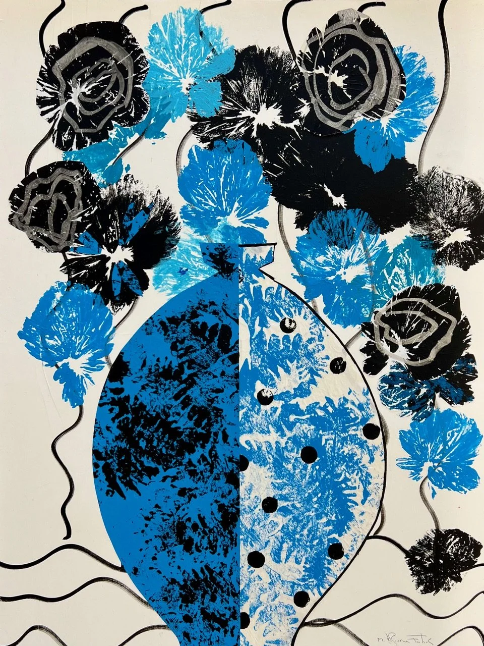 M. Kristine Fisher, Yearning for Paris No. 1, Acrylic Rice Paper Collage on Watercolor Paper, 30 inches x 24 inches, 2025