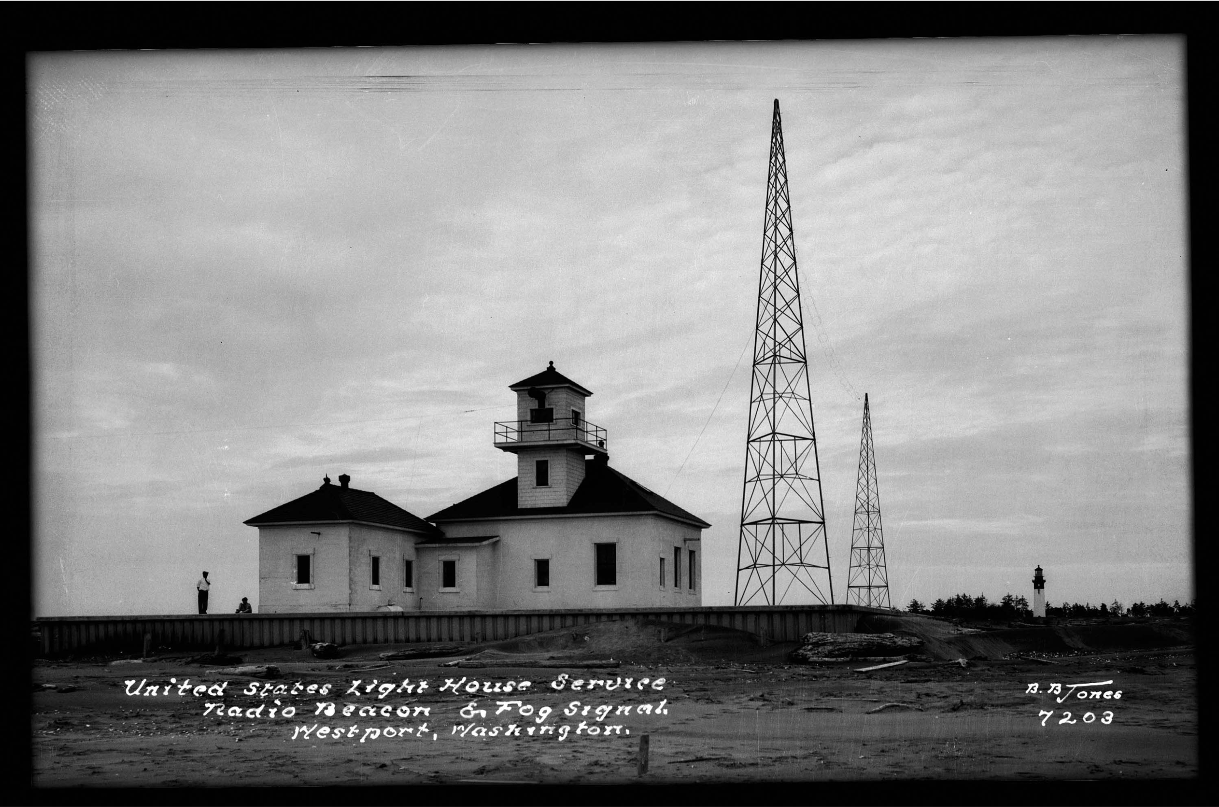 United States Coast Guard Lighthouse Service radio beacon and foghorn station — circa 1932